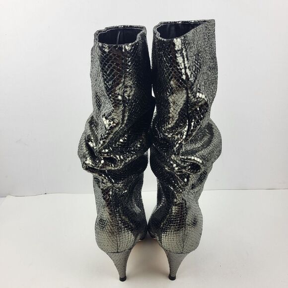 Marc Fisher LTD Boots Paityn Slouch Pointed Toe Shiny Metallic Size 6.5M - Picture 7 of 13
